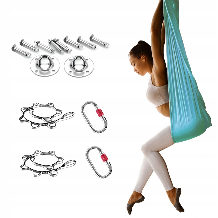 Hamak do jogi, chusta akrobatyczna aerial | 4 m | jasnoniebieski