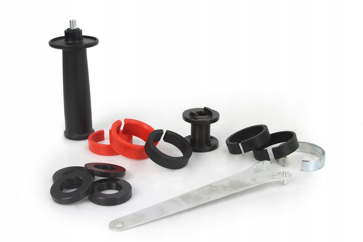 OSŁONA PRZECIWPYŁOWA DO SZLIFIERKI BRUZDOWNICA 125 ADAPTERY KLUCZ