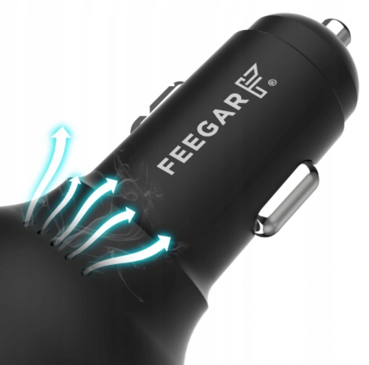 Feegar Szybka ŁADOWARKA SAMOCHODOWA USB x3 USB-C TYP-C PD QC 3.0 66W 9A