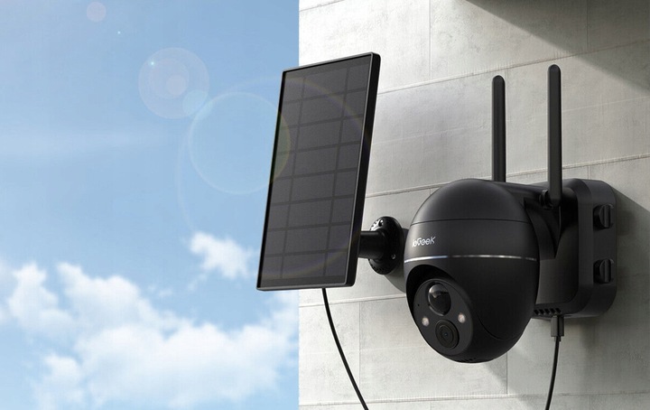2X ZEWNĘTRZNA KAMERA WIFI SOLARNA OBROTOWA NA BATERIE Z PANELEM SOLARNYM