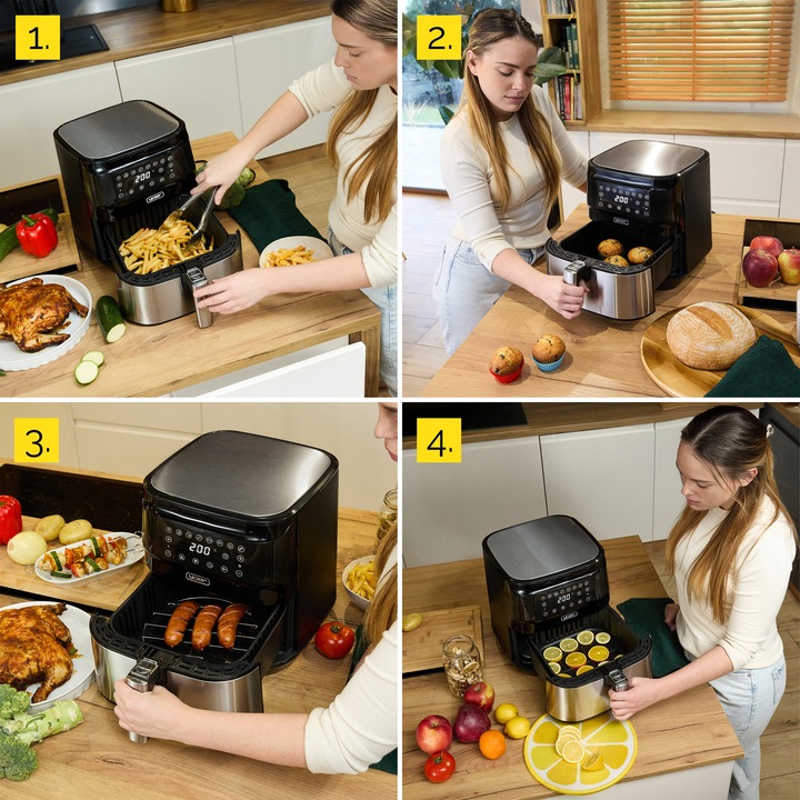 Frytkownica beztłuszczowa 6L Air Fryer Yoer 1700W +Separator +12