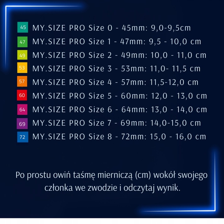 MY.SIZE PRO 49 mm Przylegające Prezerwatywy DOPASOWANE 10 sztuk Nawilżane