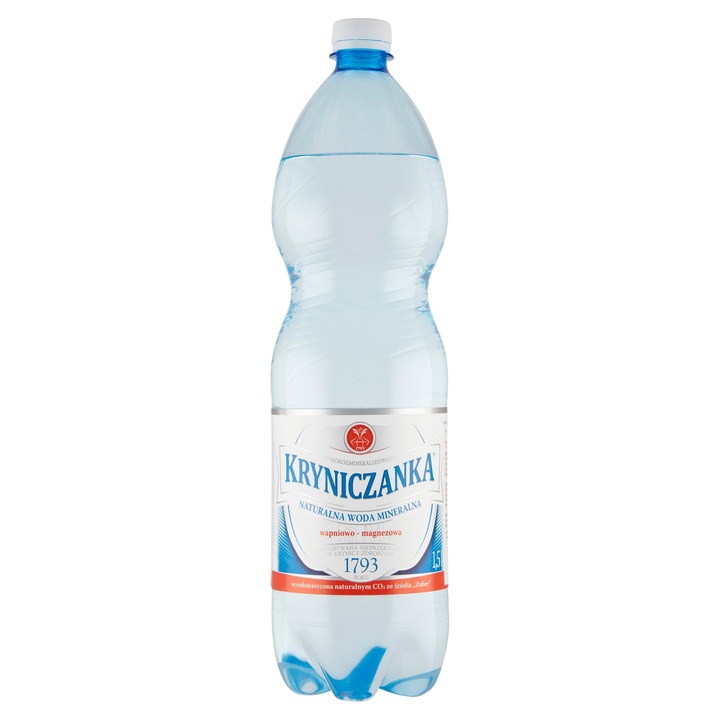 Kryniczanka woda mineralna wysokozmineralizowana wysokonasycona 1,5 l x 18