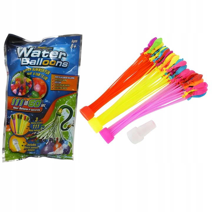 BOMBY WODNE BALONY BALONIKI NA WODĘ AUTOMATYCZNE ZESTAW 111 ŚMINGUS