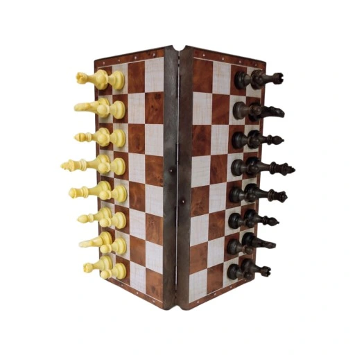 2w1 Magnetyczne Szachy Warcaby drewniane