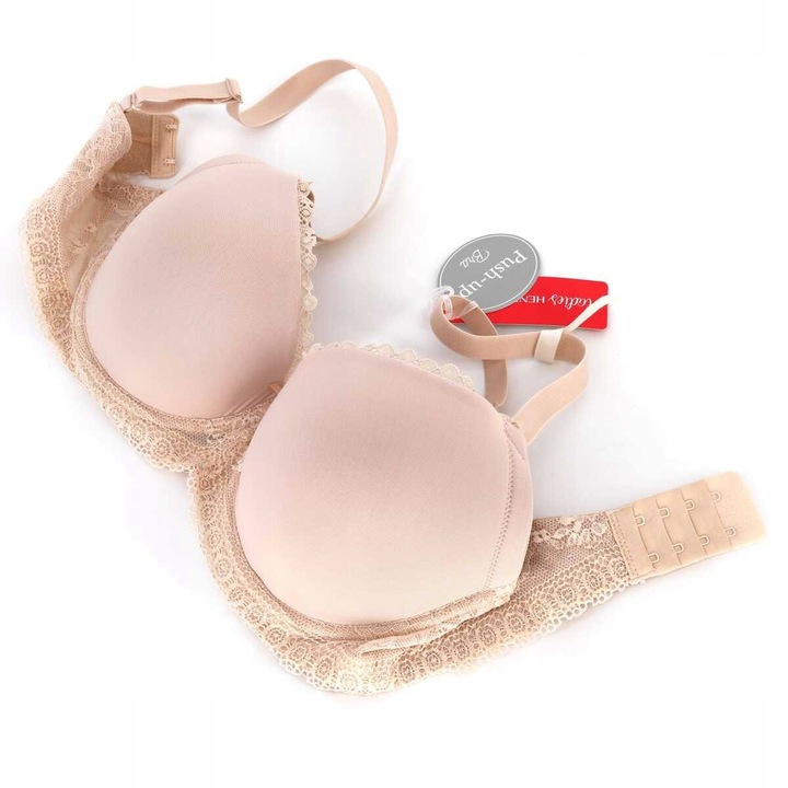 Henderson Biustonosz push up stanik wygodny Julietta 23444 beż 70F