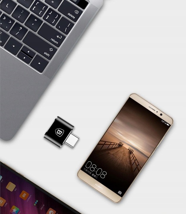 ADAPTER PRZEJŚCIÓWKA USB NA USB-C TYP C BASEUS OTG DO TELEFONU LAPTOPA 2SZT