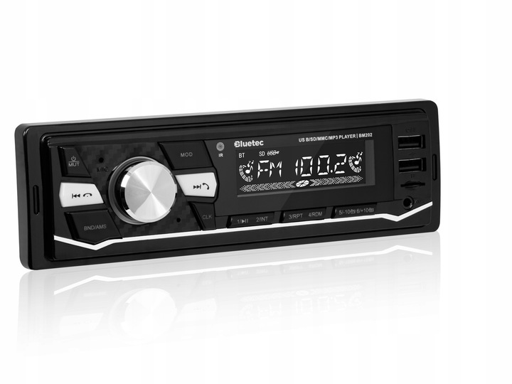 RADIO SAMOCHODOWE 1-DIN BLUETOOTH 5.0 USB SD AUX MP3 MIKROFON PILOT