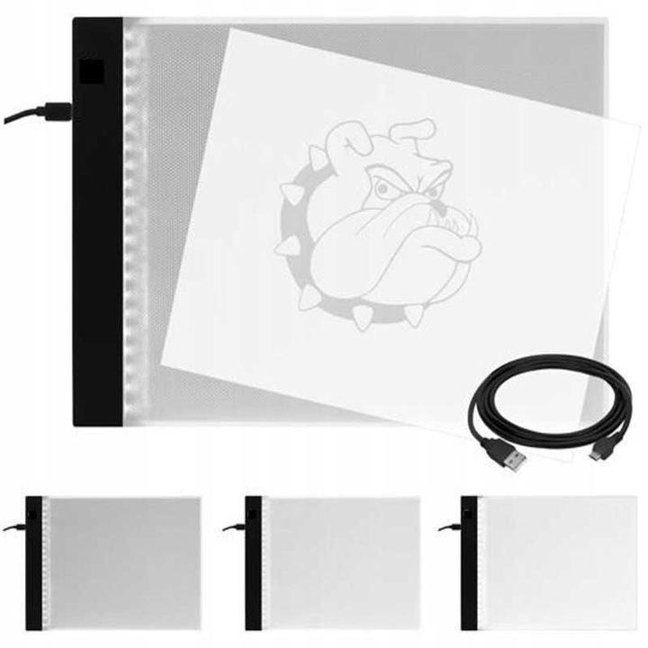 Tablet graficzny Deska Kreślarska do Rysowania dla Dzieci LED A4 Kalka