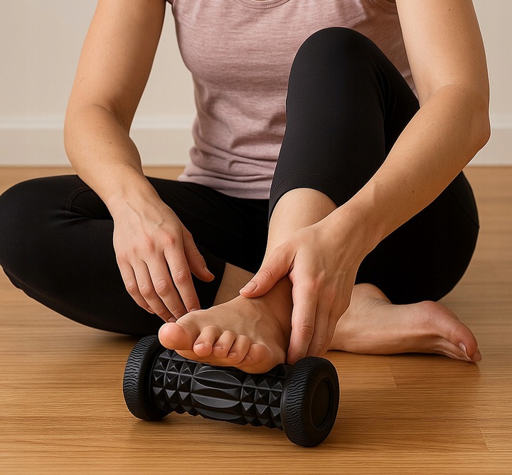 Wałek do masażu stóp z wypustkami Roller z kolcami masażer ciała Rolka 16x8