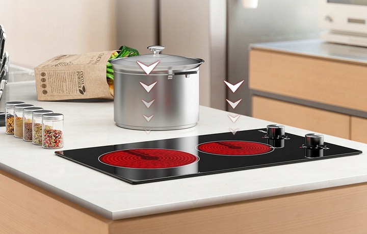 Płyta Ceramiczna Kuchenka Elektryczna Iseasy Lt2v-30 Z Pokrętłami 2