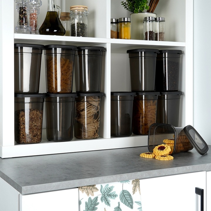 12x Pojemniki KUCHENNE produkty sypkie żywność kawę cukier sól makaron