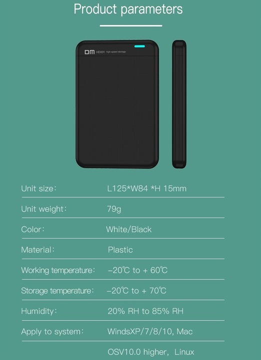 Obudowa dysku twardego USB 3.0 na SATA III do 2,5-calowego dysku SSD