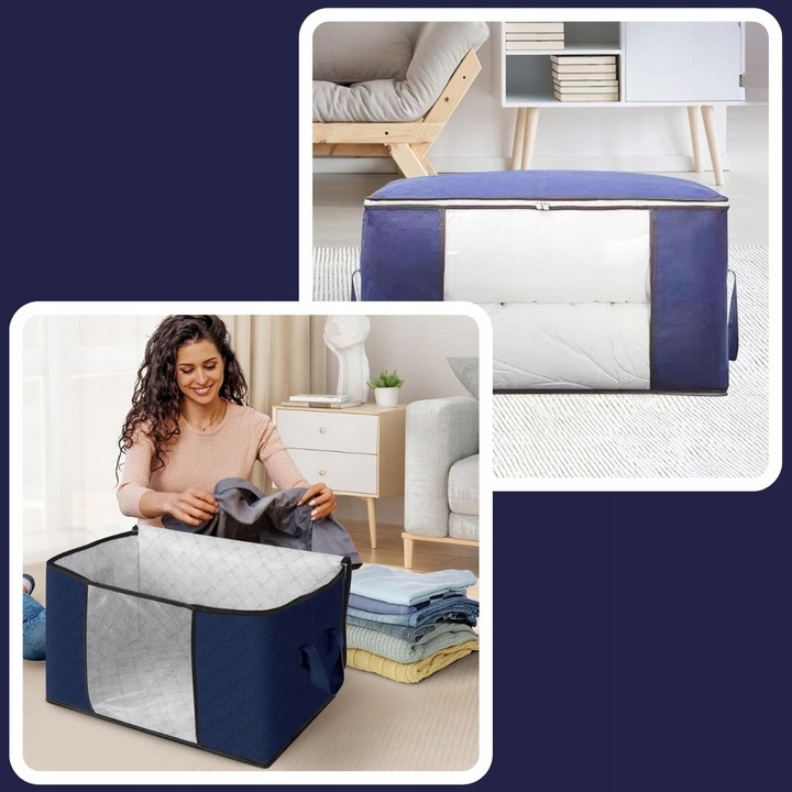 4x ORGANIZER NA UBRANIA POJEMNIK NA POŚCIEL KOŁDRĘ KOCE POKROWIEC XXL