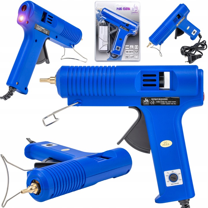 PISTOLET DO KLEJU NA GORĄCO 150W Z REGULACJĄ TEMPERATUR 5 STOPNIOWY 11