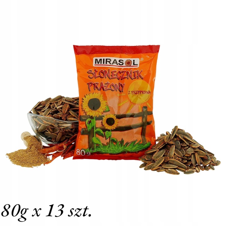 SŁONECZNIK 80g Z PRZYPRAWĄ MIRASOL DUŻE ZIARNO