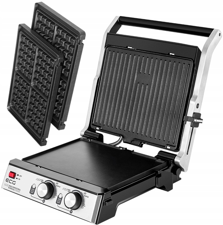 GRILL ELEKTRYCZNY ECG KG 2033 OPIEKACZ PANINI GOFRY BBQ 3w1 2000W