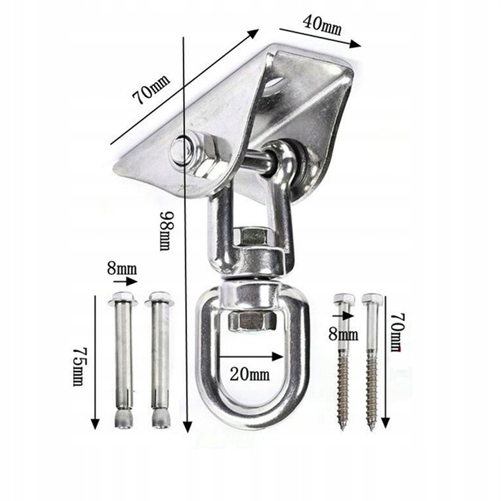 MOCOWANIE SUFITOWE OBROTOWE UCHWYT MONTAŻOWY HAMAK KOKON HUŚTAWKA