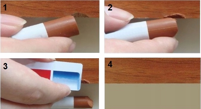 PAŁECZKA WOSKOWA do naprawy paneli naprawa rys mebli WOSK RETUSZERSKI