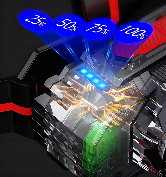 MOCNA LATARKA CZOŁOWA 1000lm 10W CZOŁÓWKA 6 TRYBÓW AKUMULATOR 500m ZOOM MOC