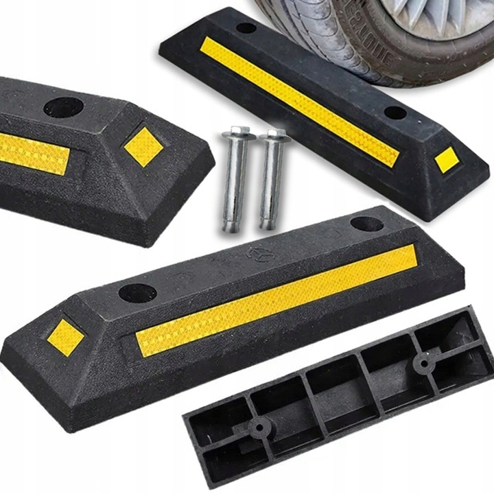 OGRANICZENIE SEPARATOR PARKINGOWY OGRANICZNIK NAJAZD SAMOCHODOWY + ŚRUBY