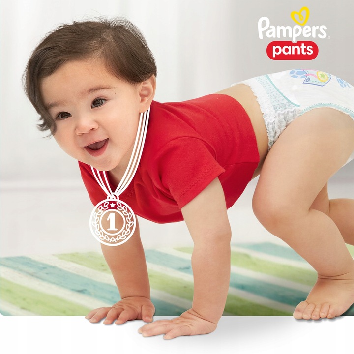 Zestaw Pampers Pants Pieluchomajtki, 19kg+, rozmiar 8, 2 x 32 szt + GRATIS