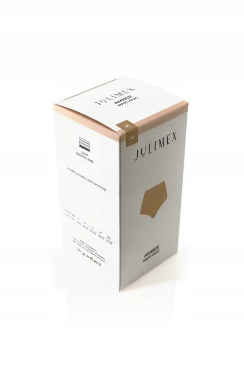 JULIMEX Figi Amber maxi high beżowe XL