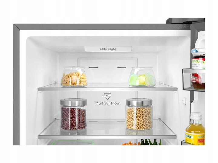 Lodówka No Frost TCL RP318BXE2 Galaxy Inox 185cm 318l tryb wakacyjny