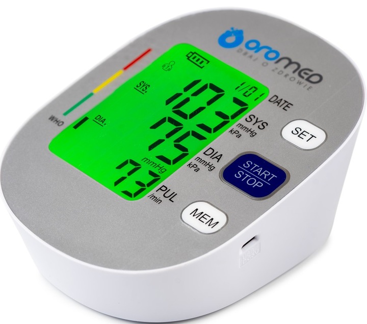 CIŚNIENIOMIERZ NARAMIENNY ELEKTRONICZNY USB ARYTMIA PODŚWIETLANY LCD JAKOŚĆ