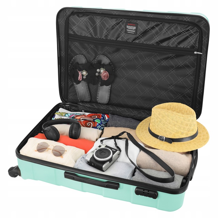 Duża WALIZKA Podróżna BAGAŻ REJESTROWANY twarda POJEMNA TORBA XXL mięta