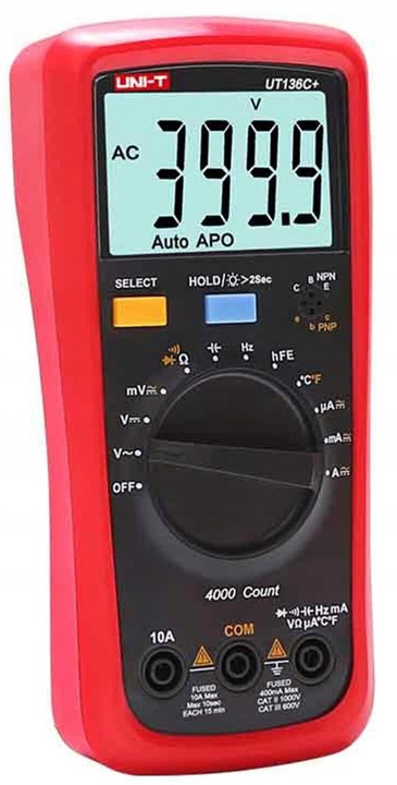 MIERNIK UNIWERSALNY UT136C+ hFe RCF T Dioda UNI-T