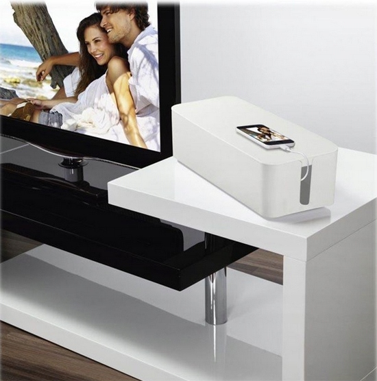 POJEMNIK ORGANIZER NA KABLE PUDEŁKO LISTWY KABLI L