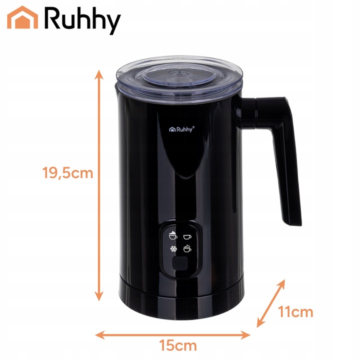 SPIENIACZ DO MLEKA ELEKTRYCZNY RUHHY DZBANKOWY Z PODGRZEWACZEM 4 TRYBY