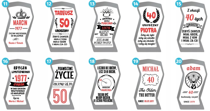 KARAFKA Z GRAWEREM NA PREZENT RÓŻNE OKAZJE 750ml