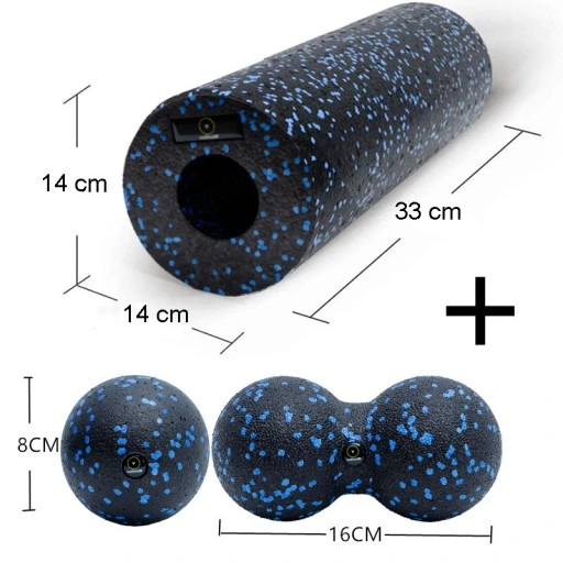 2 ZESTAWY WAŁKÓW! Zestaw wałków do masażu 3w1 Roller, Piłka, Duoball X 2SZT