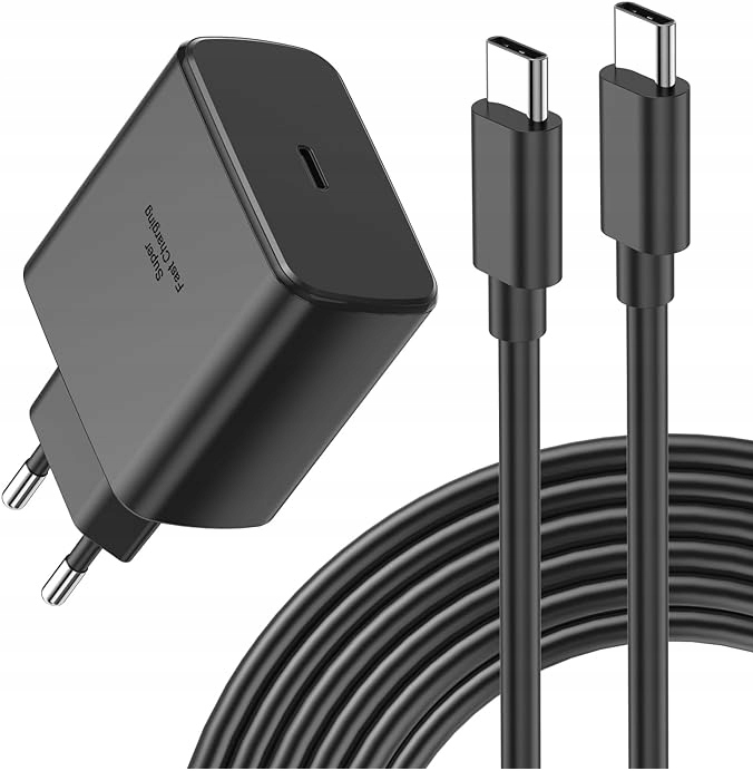 SZYBKA ŁADOWARKA DO TELEFONU SAMSUNG KOSTKA PD 45W + KABEL USB-C 2M