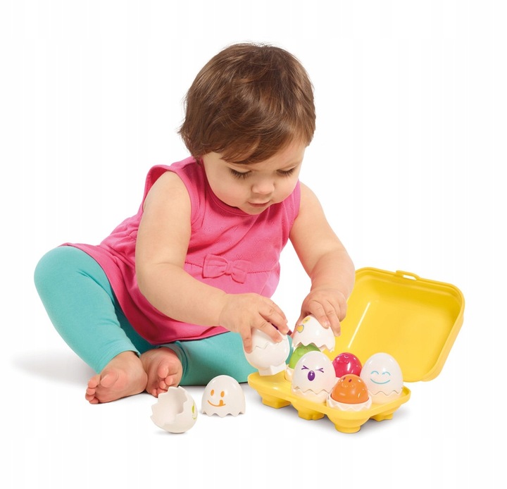 TOMY PISZCZĄCE JAJECZKA 6 jajek w pojemniku do sortowania 501T814