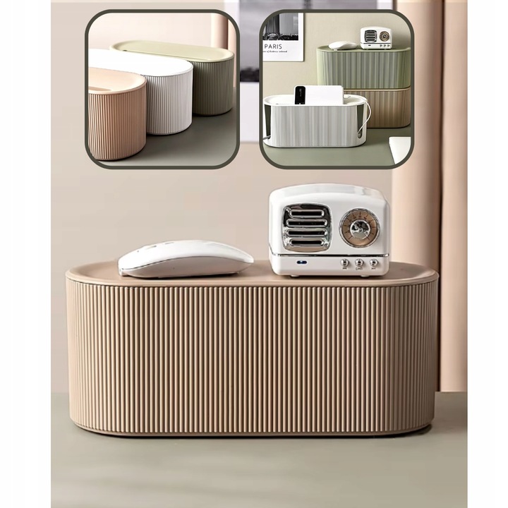 Pojemnik ORGANIZER pudełko na kable do przechowywania listwyładowarek