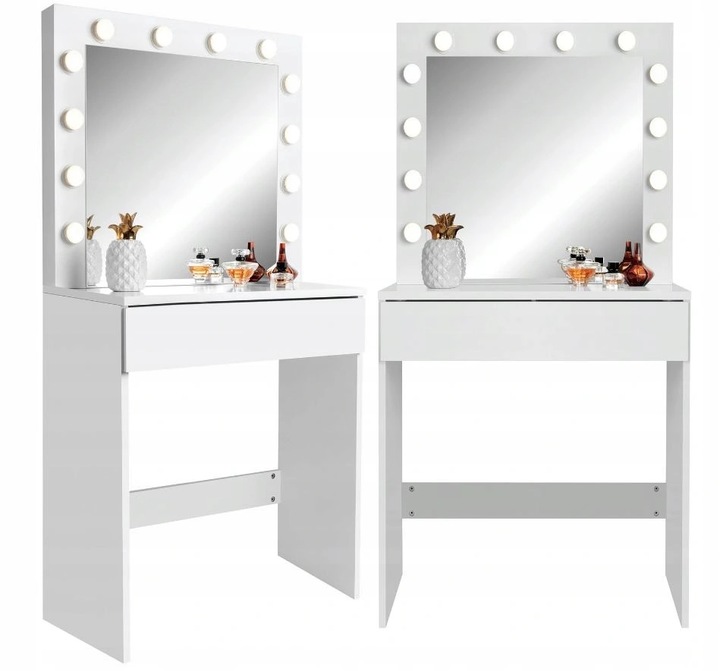 Toaletka do makijażu wizażu kosmetyczna z lustrem LED nowy model