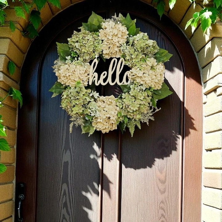 WIENIEC WIANEK GIRLANDA NA DZWI DEKORACYJNY JESIENNY STROIK HORTENSJE DOM