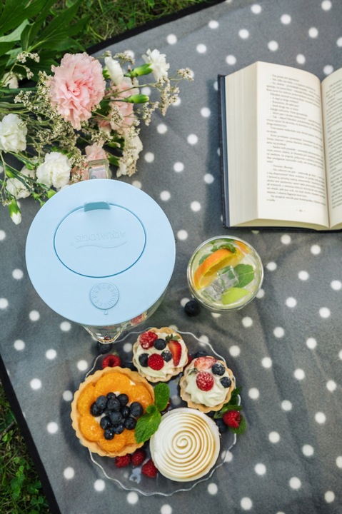 Dzbanek Filtrujący Szklany Aqualogis Sonata Niebieski + 12 wkładów