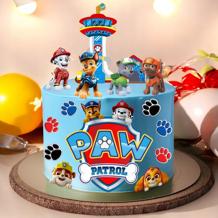 Jadalne Dekoracja z opłatka cukrowego PSI PATROL NIEBIESKI wycięte