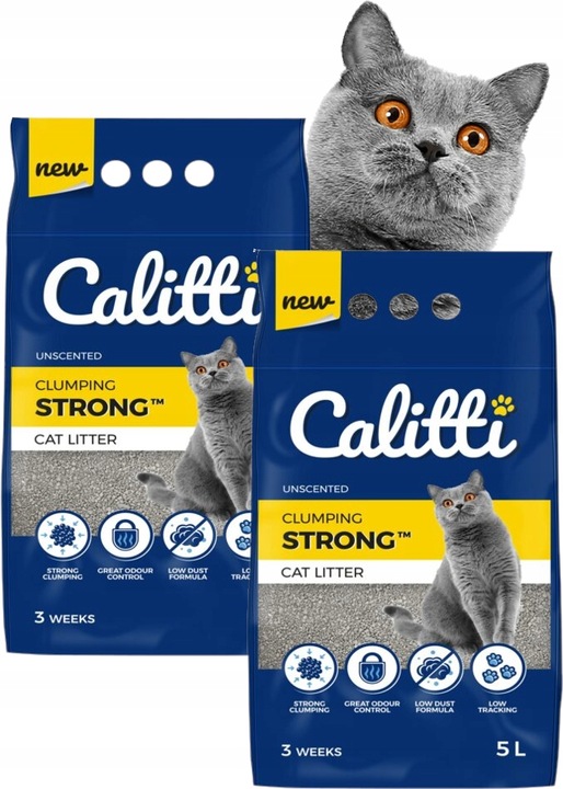 CALITTI ŻWIREK DLA KOTA DO KUWET BENTONITOWY 2x5L