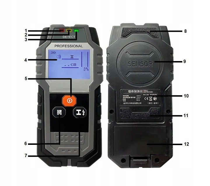 DETEKTOR PRZEWODÓW WYKRYWACZ METALU KABLI W ŚCIANA