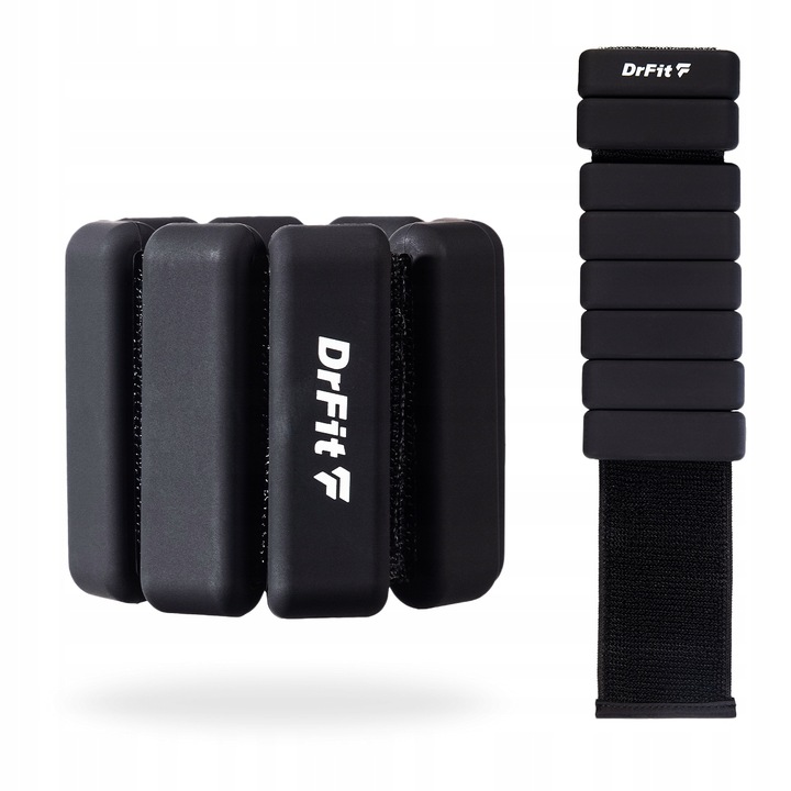 Obciążniki na Kostki Nadgarstki do Ćwiczeń Regulowane 2x 0,45 kg Czarne