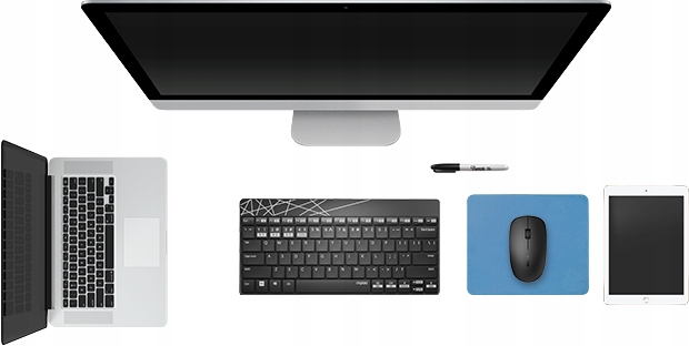 Klawiatura Myszka Zestaw Bezprzewodowy RAPOO czarny 8000M