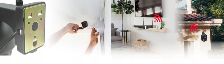 Czarna zewnętrzna kamera WiFi obrotowa 4K 8Mpx PRZYBLIŻENIE SMART 8x ZOOM