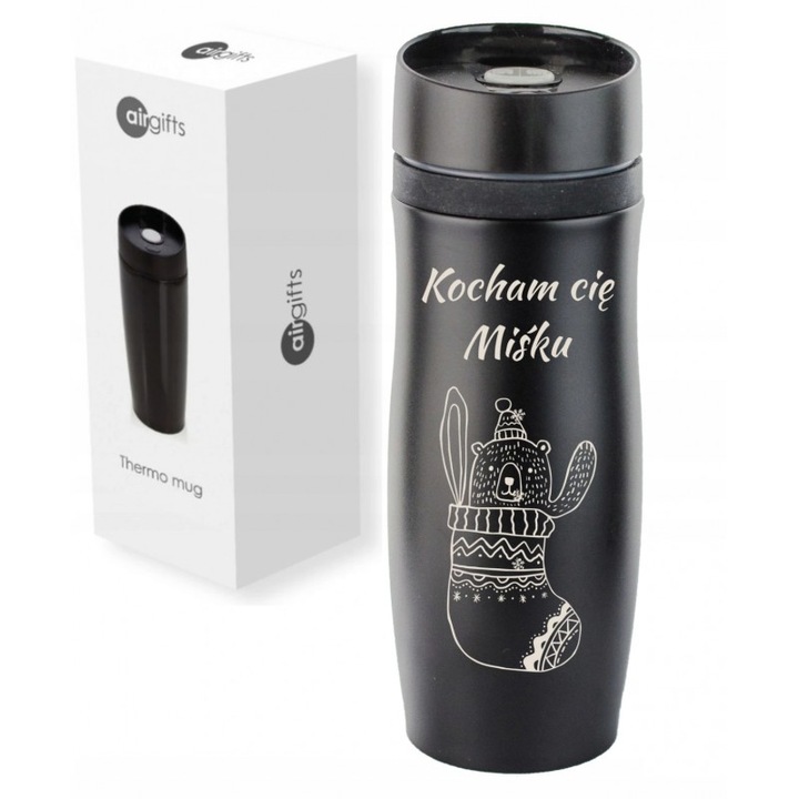 KUBEK TERMICZNY Z GRAWEREM Grawer PREZENT