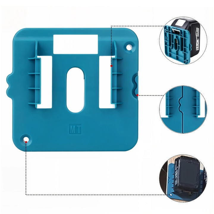 x6 UCHWYT WIESZAK NA BATERIE AKUMULATOR/ ŚCIENNY/ POD BLAT/ DO MAKIT A
