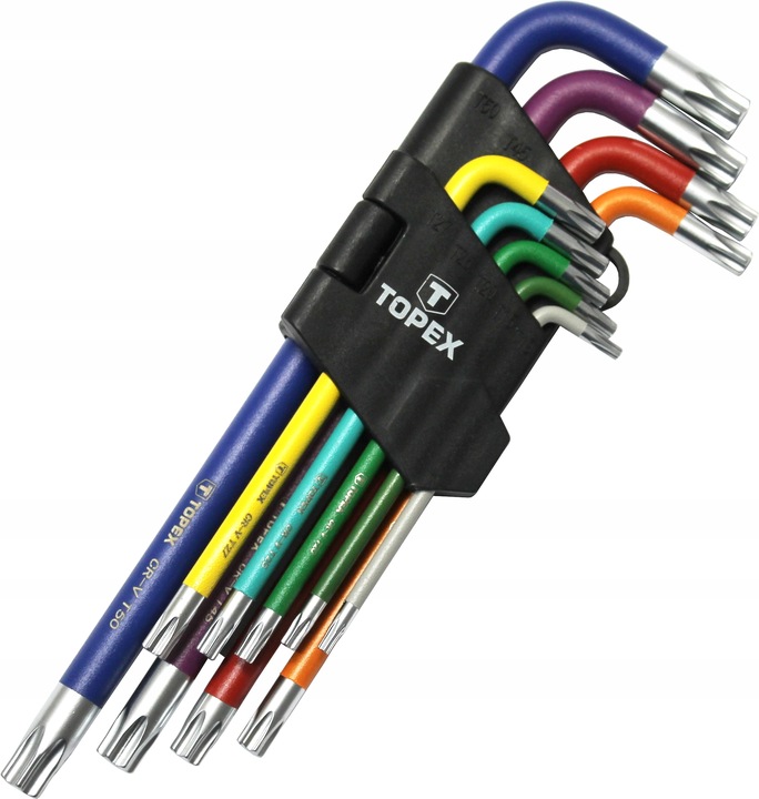 KLUCZE IMBUSOWE TORX DŁUGIE IMBUS T10-T50 TOPEX